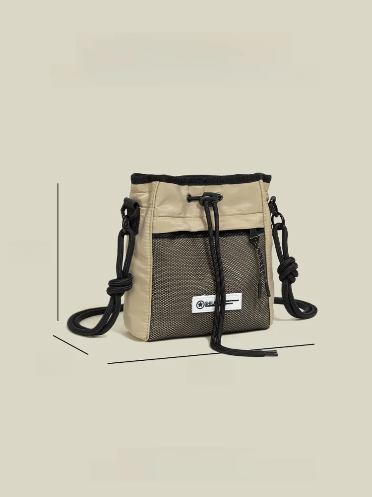

ex Lightweight Outdoor Workwear Crossbody Bag Dstring Casual oulder Bag Nylon Material Soft Hand Feel Color