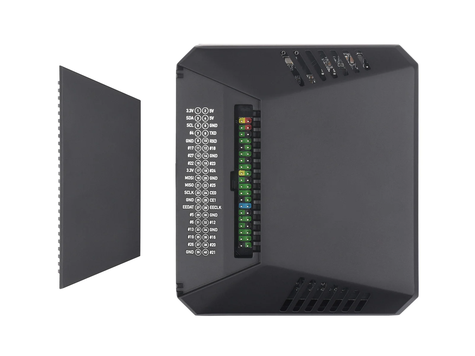 Waveshare Argon ONE V3 Caixa de liga de alumínio, ventilador de resfriamento embutido, opcional para slot de expansão M.2 NVME, Raspberry Pi 5