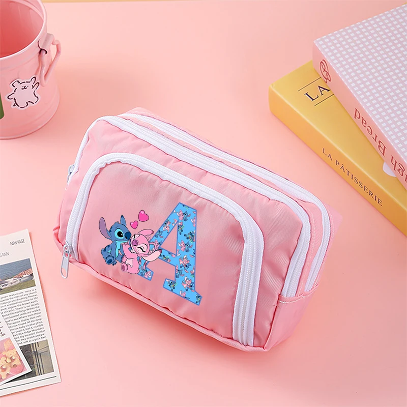 

Stitch Disney Girls Boy Pencil Case Cute Pencil Bag Cartoon Anime Letter Fashion Organizer Bag Cosmetic Bag Kawaii Birthday Gift