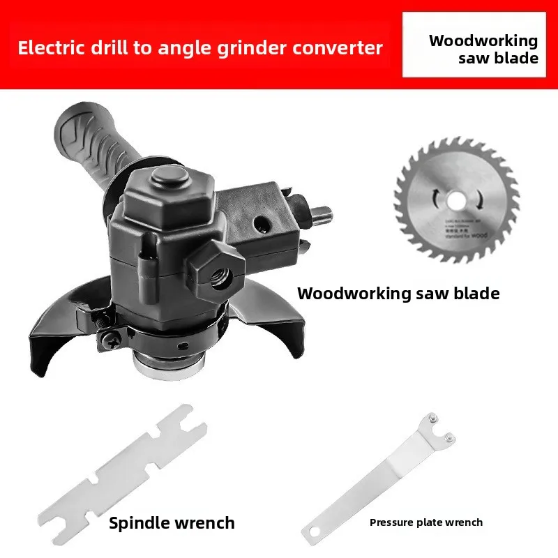 Drill To Angle Grinder Conversion Kit, Universal Electric Drill Adapter with Cutting Disc, Convert Drill To Grinder for Metal