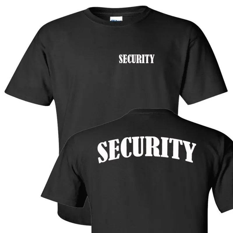 Tees Summer Style T-Shirt Funny Safety Bodyguard Security Black Cotton Pre Shrunk Tee Shirt