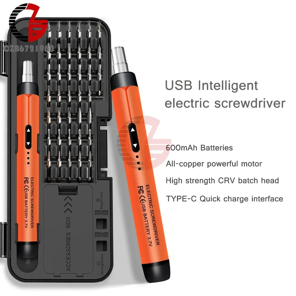 

Electric Screwdriver Set Rechargeable Wireless Precision Power Tool Magnetic Screw Driver Bits for IPhone Glasses Watch PC