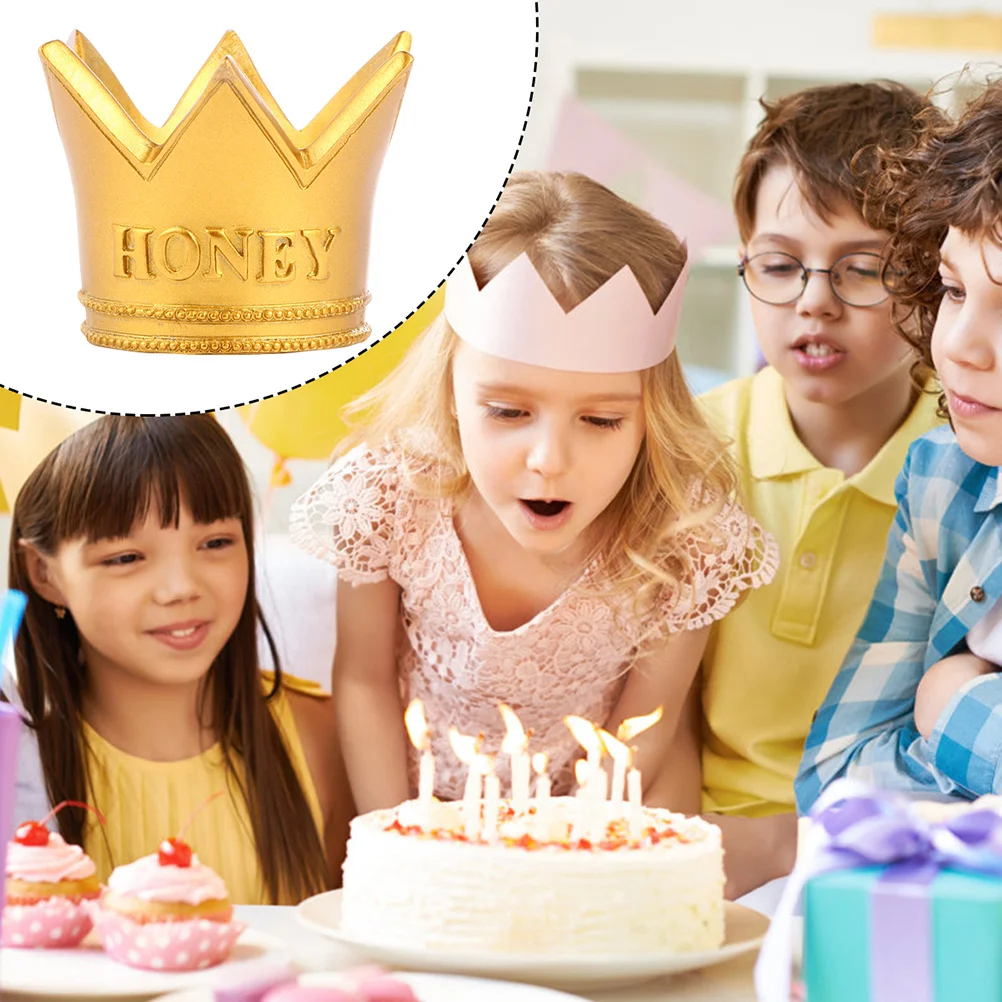 

2pcs Golden Crown Topper Wedding Birthday Decoration Creative Elegant Tiara Cake Adornment High-Quality Cake Ornament For Unique