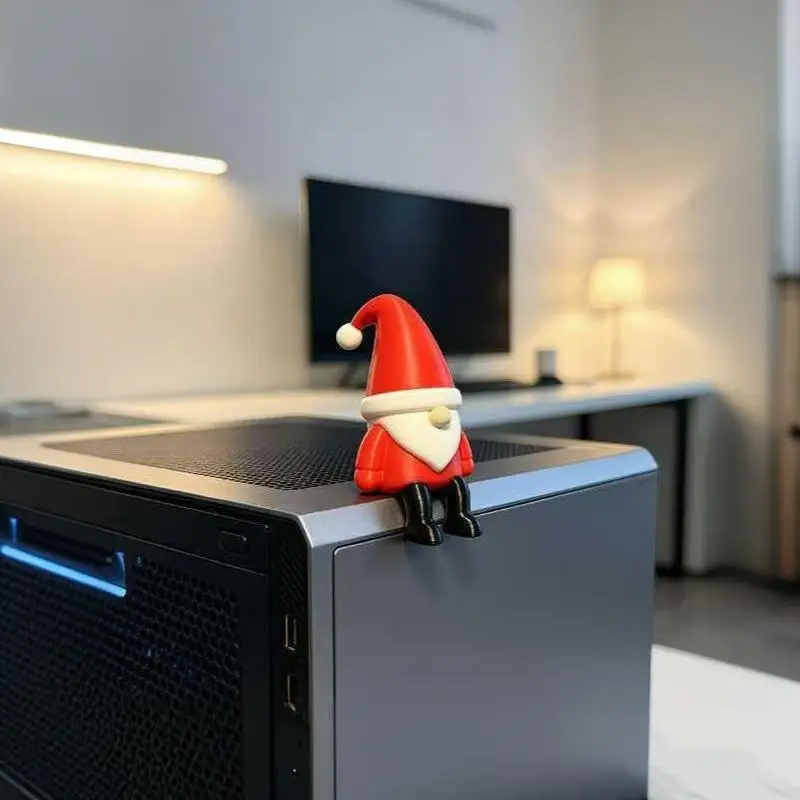 Cute 3D Printed Christmas Gnome Figurine With Dangling Legs For Home Holiday Party Decoration