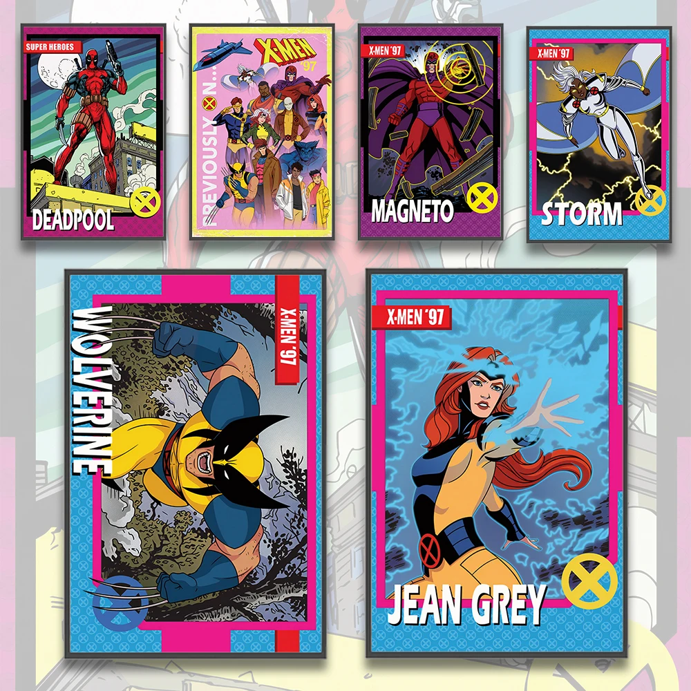 

M-Marvel X-X-Men Anime Self-adhesive Poster Movie Figures Home Decoration Painting Wall Art Bedroom Decor Room Wallpaper Gift