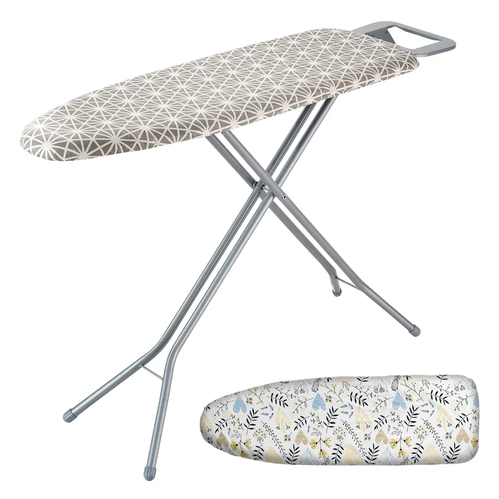 Ironing board: surface size 51x13, 4-ply, heat resistant, 100% cotton cover, 7 height settings, suitable for laundry