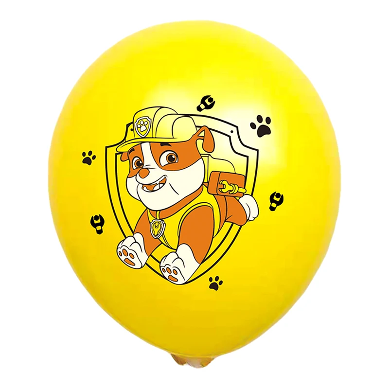 10 Uds. Globo de la patrulla canina de dibujos animados, decoración para fiesta de cumpleaños con temática de perro, globos de látex, suministros de