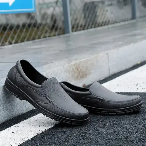 2024 남성용 미끄럼 방지 방수 장화, 로우 탑 내마모성 주방 세차 작업화, 캐주얼 낚시 고무 신발, 신제품