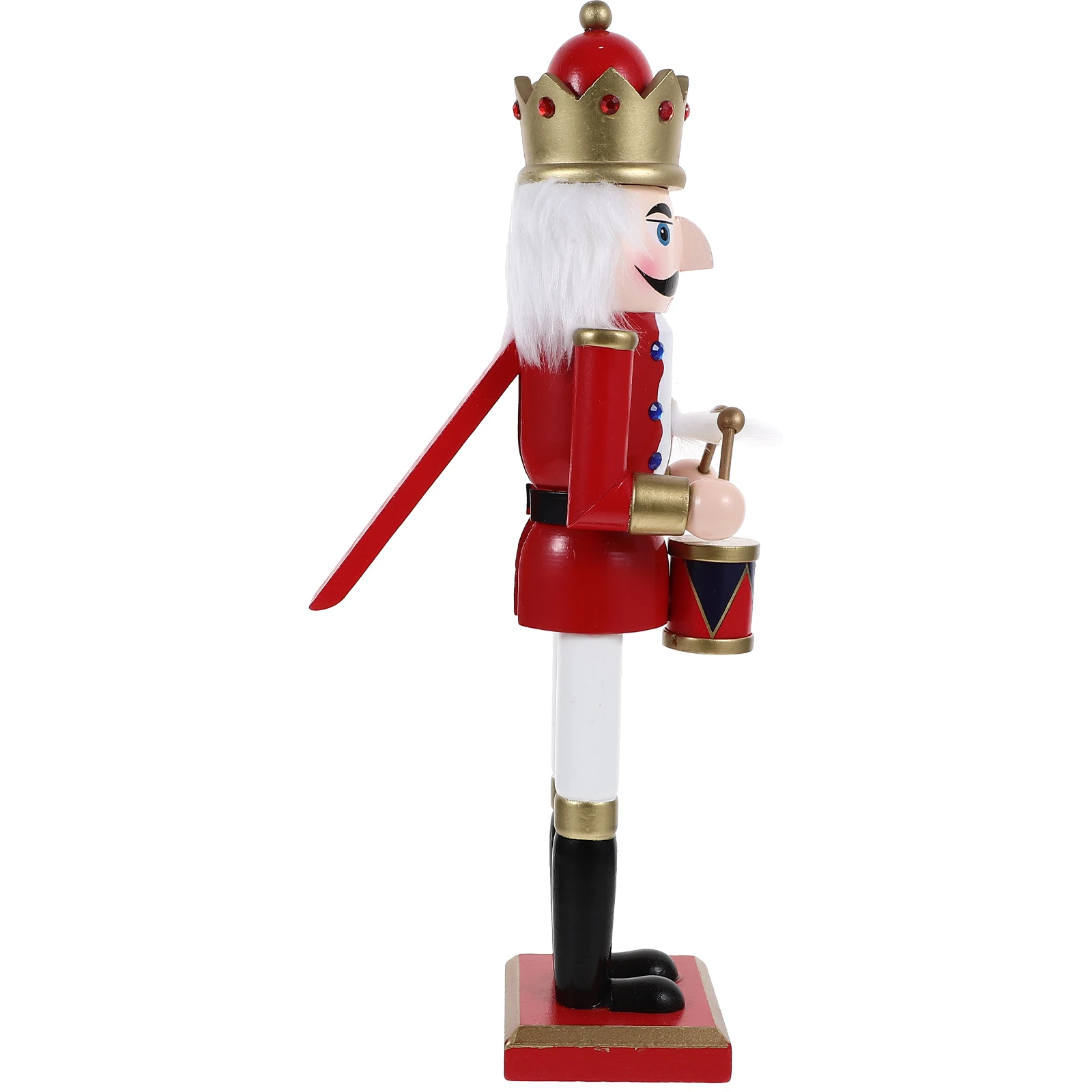 

1pc Nutcracker Ornament Christmas Wooden Decoration Desktop Figurine Gift Wood Craft Puppet Xmas Table Decor Statue
