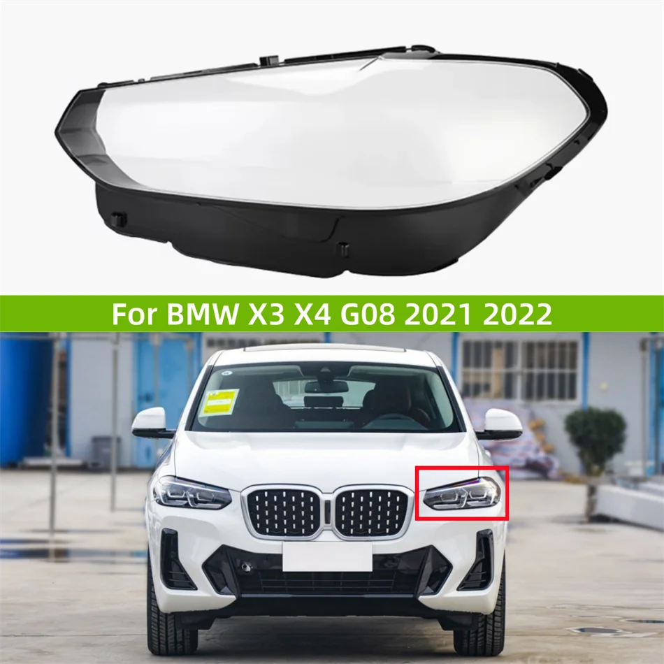 

Крышка для фары BMW X3 X4 G08 2021 2022, маска для фары, прозрачная лампа, объектив из оргстекла, автозапчасти