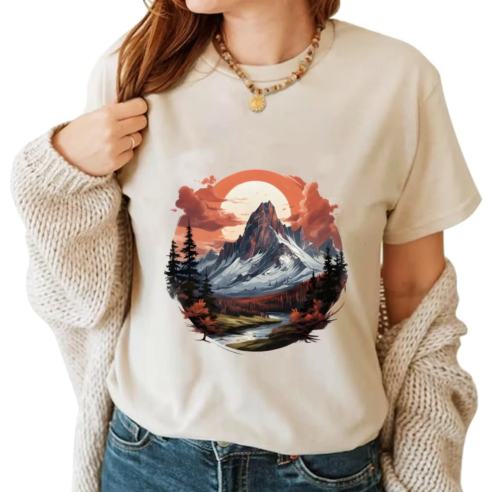 

Landscape Elements, Summer 2025 Tee, Y2k Women's T-Shirt, Cute Hand-Painted Bunny, Korean Graphic Style, Oversized Comfort Top