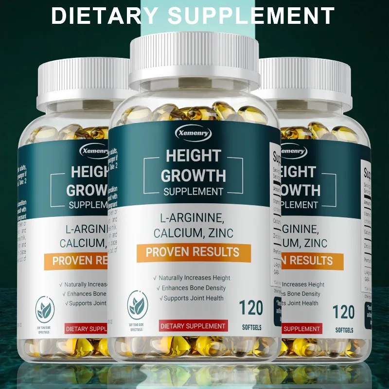 Height Booster Supplements - with Calcium, Vitamin D3, For Healthy Development and Natural Growth of Children and Teens,Immunity