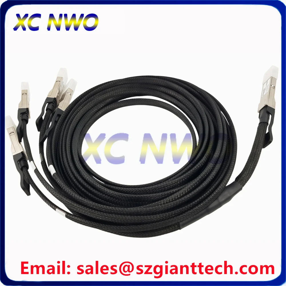 400Gbps QSFP DD To 4xQSFP56 3M Passive Cable,High Speed 400G PAM4 QSFP DD TO 4* 100G QSFP56 3Mts,27AWG DAC Direct Cable