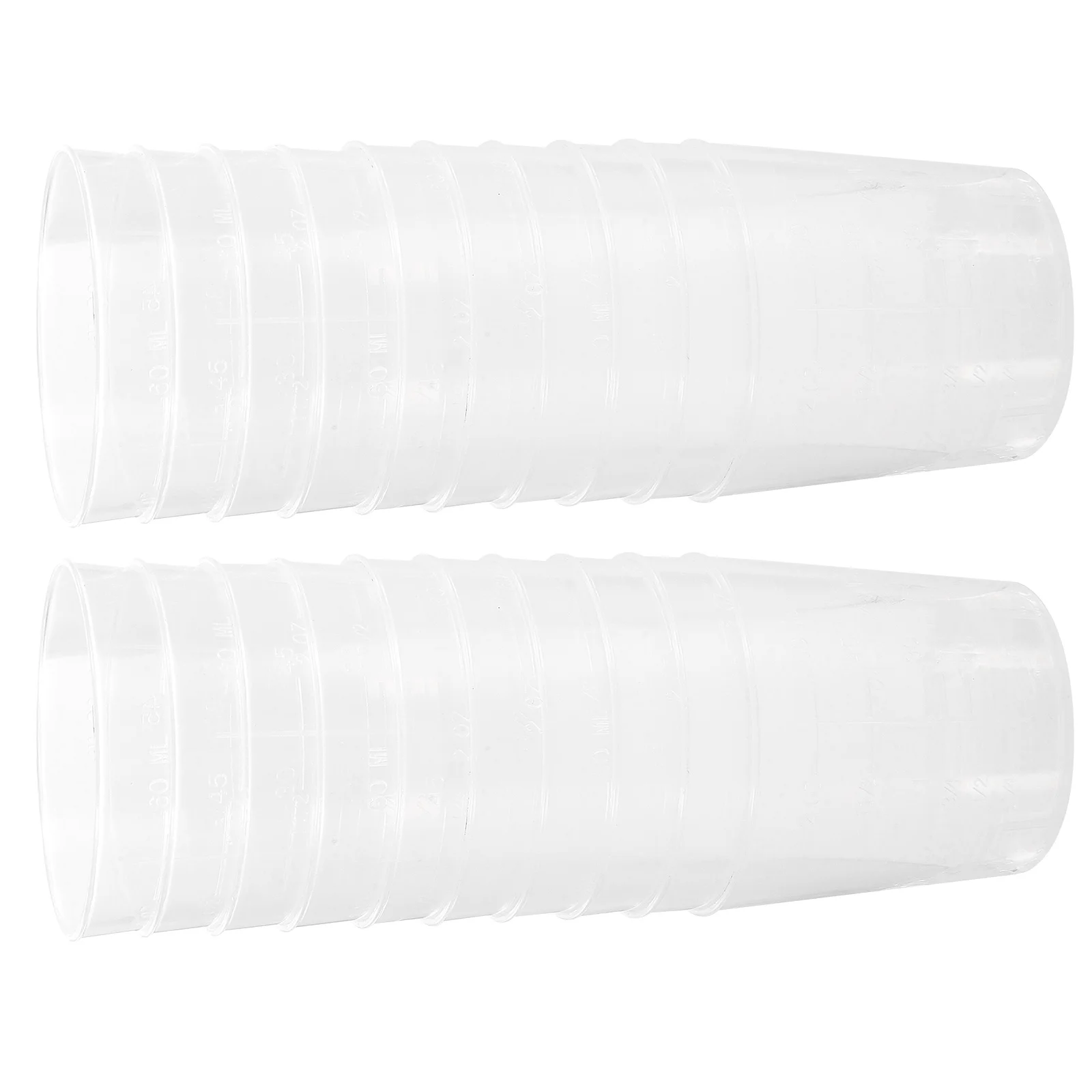 

20pcs 60Ml Plastic Measuring Beaker Graduated Liquid Container Heat Acid Resistant For Lab Kitchen Paint Mixing Tool