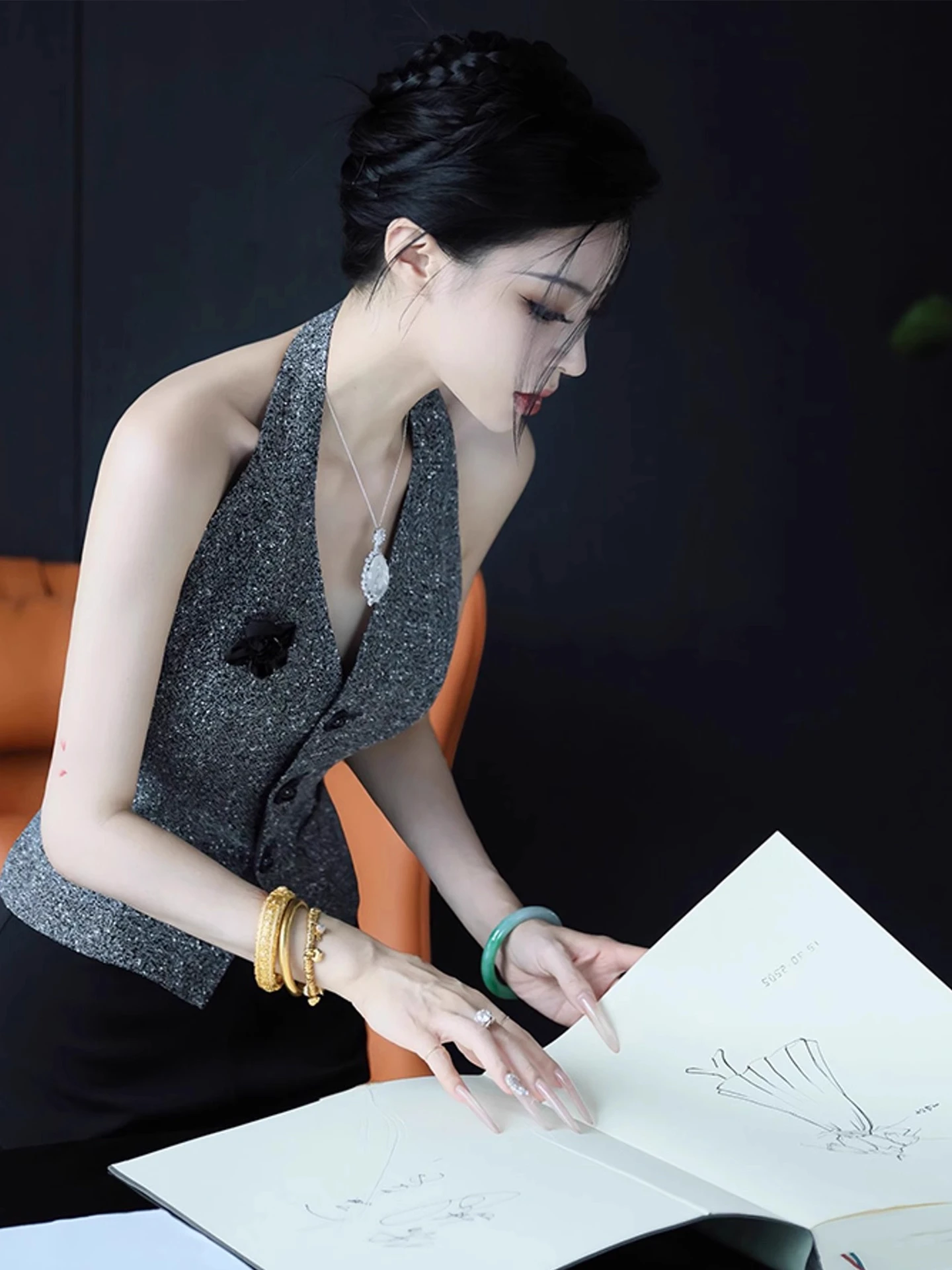 

Ele European Design Svel Ne Hanging Single Button Vest Top Summer 2025 Small Fraance Sle Open Cardigan Women