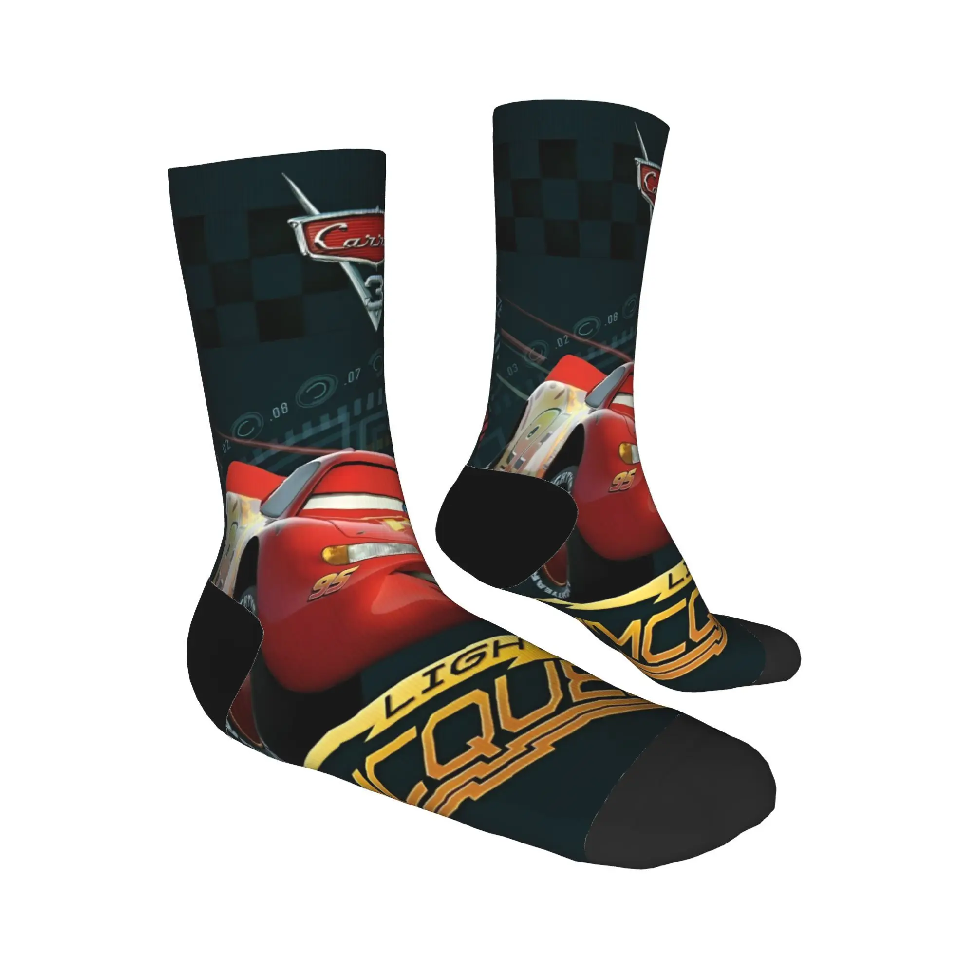 Lightning Mcqueen car sally Gift Crew Socks Merch dla kobiet Mężczyźni Antypoślizgowe skarpetki z nadrukiem