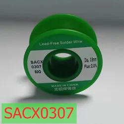 50g/roll lead-free silver SACX0307 solder wire with flux 2.0% solder wire diameter 0.5-1.0mm