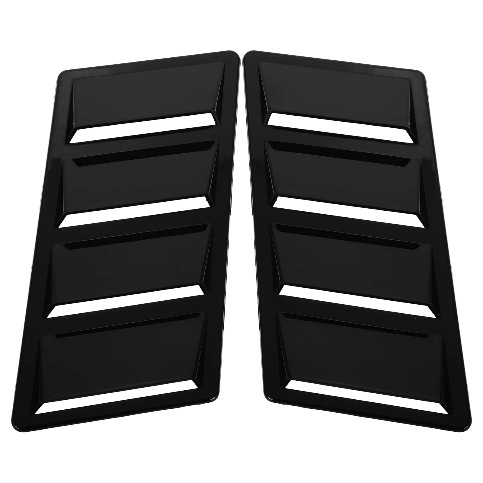 2 قطعة غطاء محرك السيارة ABS المتين فتحة تهوية فريدة من نوعها رياضي اللمس القرش الخيشومية الديكور غطاء محرك السيارة العالمي فتحات الهواء الملحقات #2
