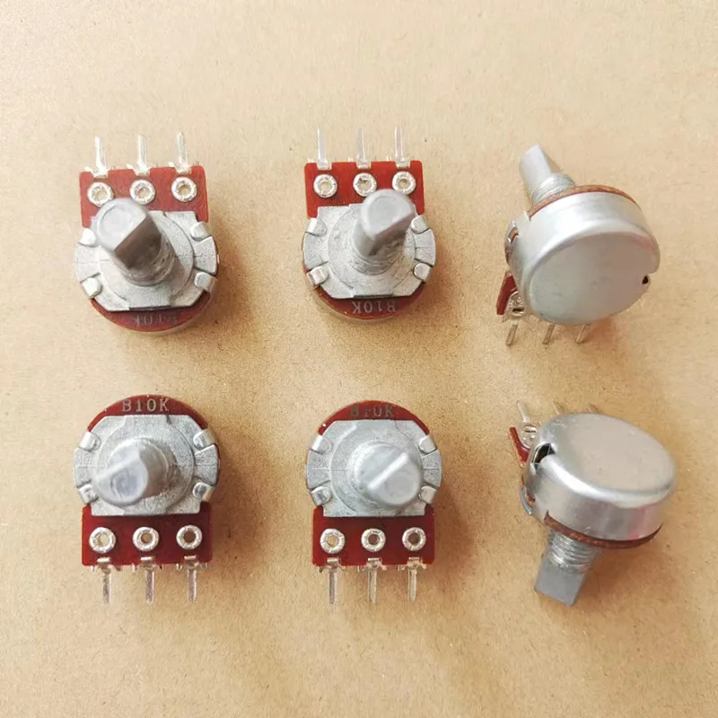 for 148 Type Single 3 Pin Potentiometer B10K C10K D-Shaft Shaft 15MM