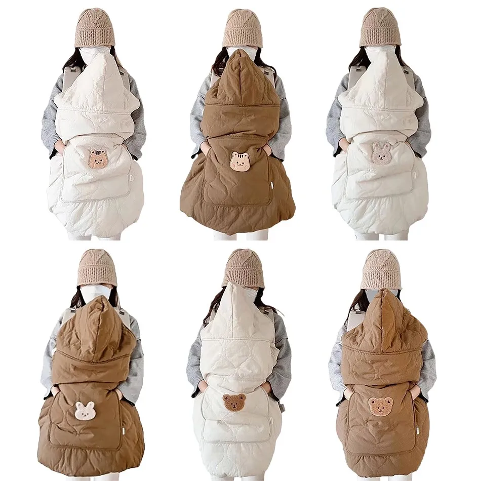 

Children's Cape Baby Backpack Waist Stool Windproof Cape Baby Warmth Thickened Cover Autumn Winter Windproof Stroller Blanket