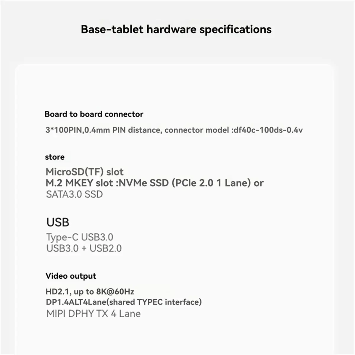 A14M For CM5 Tablet Base Board with WiFi+BT BLE, M.2 M-Key NVME/SATA SSD Support for Compute Module 5