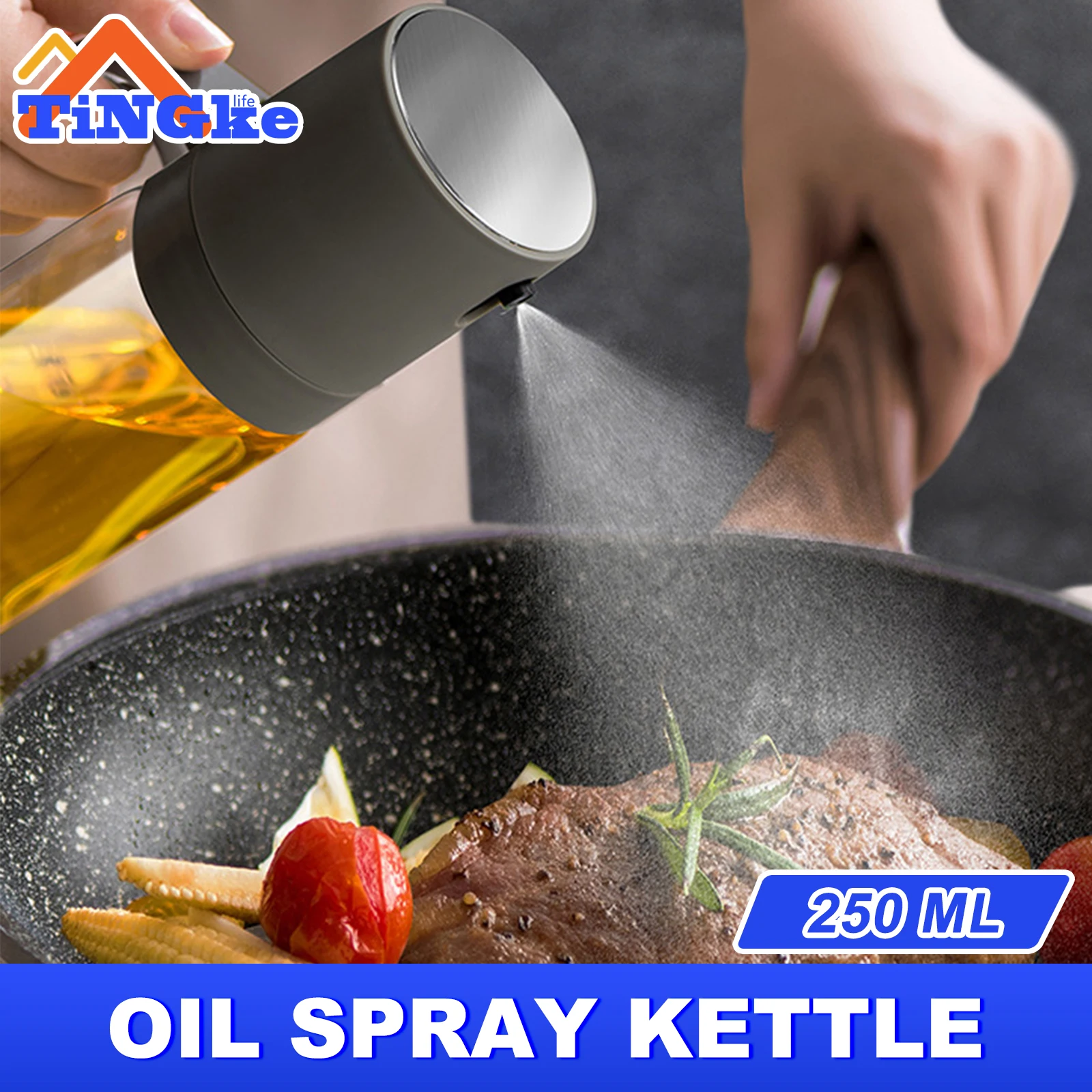 

250ml Oil Spray Kettle Bottle Type Spray Oil Pot Oil Bottle BBQ Kitchen Baking Roasting Picnic Kitchen Tool