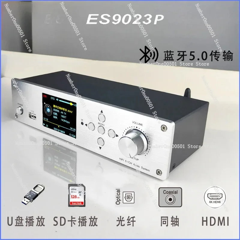 5.1CH  Atmos Decoder DSD Digital Player USB HDMI Input Bluetooth Sound Card HiFi Audio