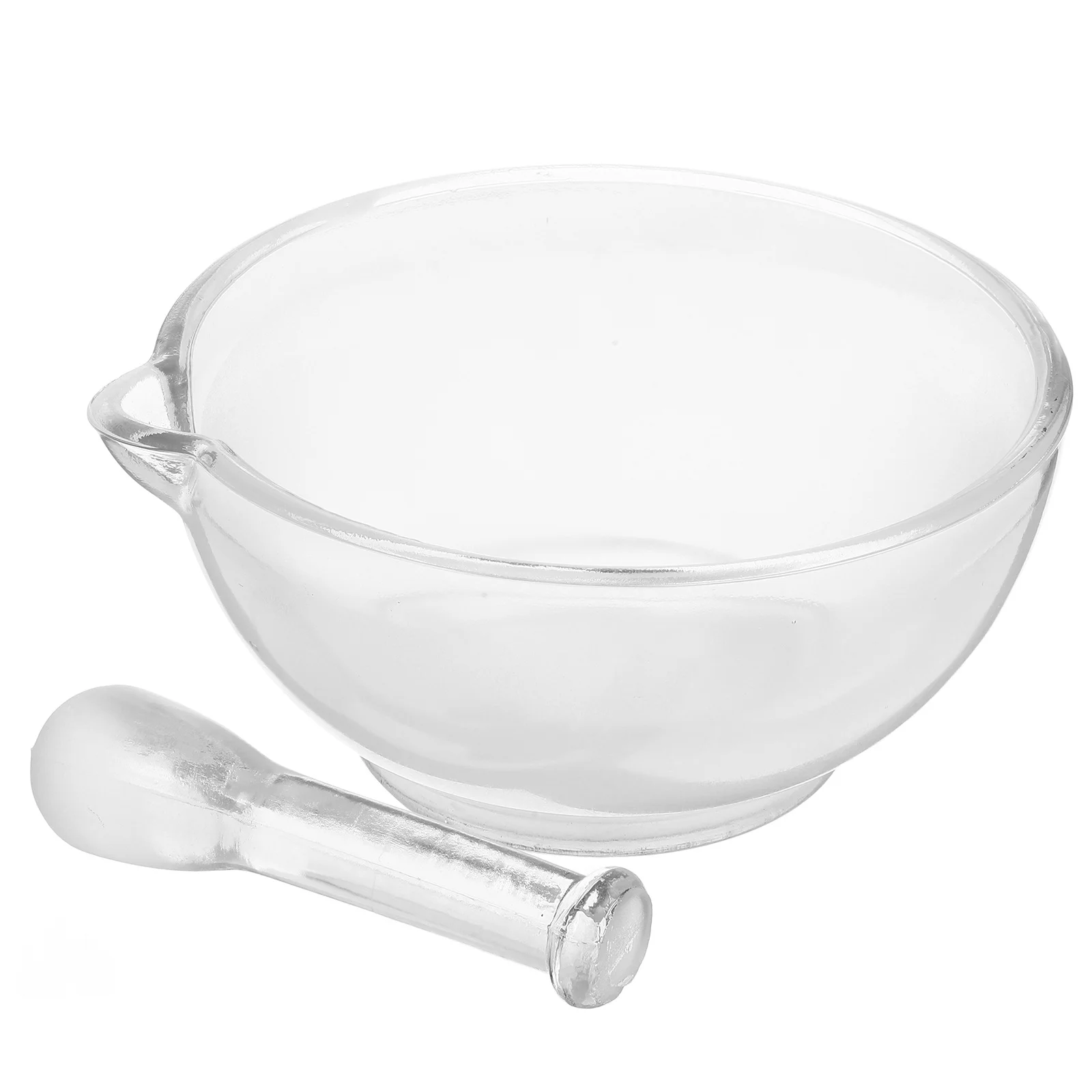 

1Set Glass Bowl and Pestle Set Easy to Use Suitable Capacity for Kitchen and Laboratory Lab Pestle Bowl Set Lab Bowls