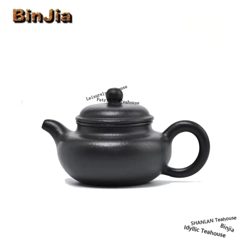 

110 мл Классический Исин Фиолетовый Глиняный Чайник Ручной Работы Антикварный Черный Горшок Сырой Руд Чжу Грязь Чайный Чайник Чайный Набор Чайная Церемония