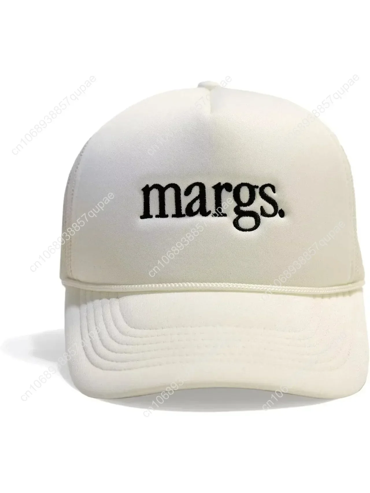 

Margs. Trucker Hat - Bone (High-end Foam, Specialty Mesh, Custom Fit)