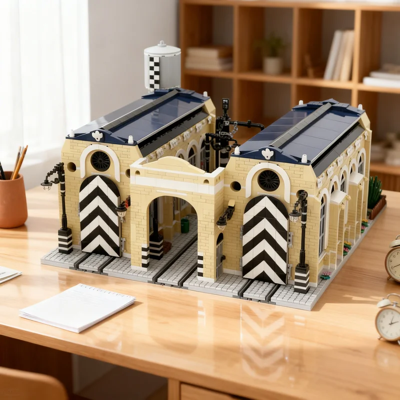 

4752pcs MOC Railway Old Depot Train Model Building Blocks Creative Display Gift Collectible Decor Kids Premium Adult Desk Home