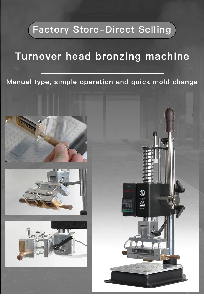 Voor Mini Digitale Foliedruk Machine Leer Logo Reliëf Warmte Persmachine 10*13 Cm Logo Hot Stamping machine Voor Leath