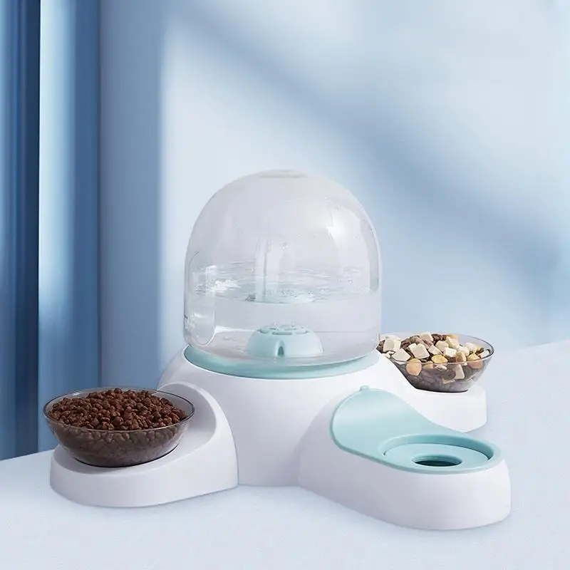 

Pet Drinking Fountain Three-in-one Multi-functional Water Feeder With Food Cat Bowl Cat Drinking Water Does Not Wet The Chin