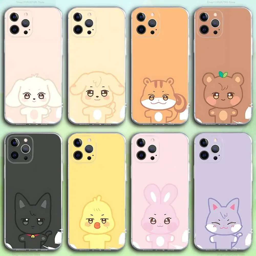 

Cute A-ANITEEZ Phone Case For iPhone 16,15,14,13,12,11 Pro,Max,Plus,X,XS,XR,SE4,E Mini Transparent Soft Cover