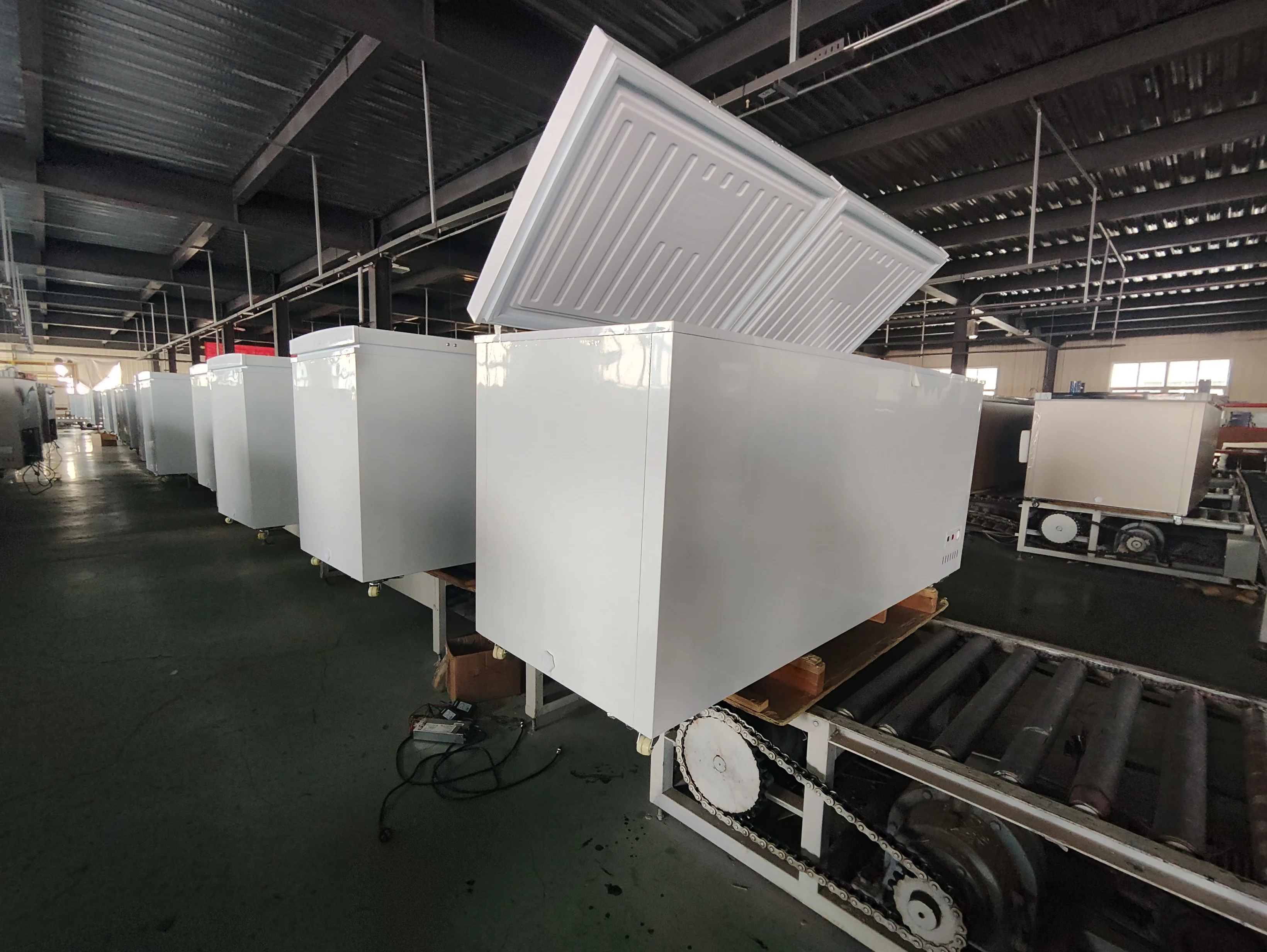 900L Direct Cooling Temperature -18 +2degrees Celsius Double Door Horizontal Chest Top Opening Seafood Display Freezer