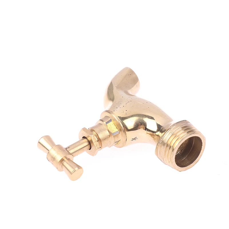 Robinet à ébullition lente en laiton antique avec poignée, robinet Petcock, filetage mâle, bronze, ménage, 6.5x6.5cm