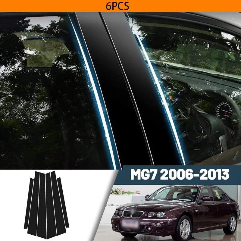 

Glossy Black Carbon Fiber Window Door Deal B C Pillar Post Cover Sticker For MG 7 MG7 2006-2013 2008 2009 2010 2011 2012
