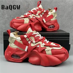 High Platform Designer Sneakers for Men Comfort Breathable Sports Running Shoes Original Men's Red Sneakers Zapatillas De Hombre
