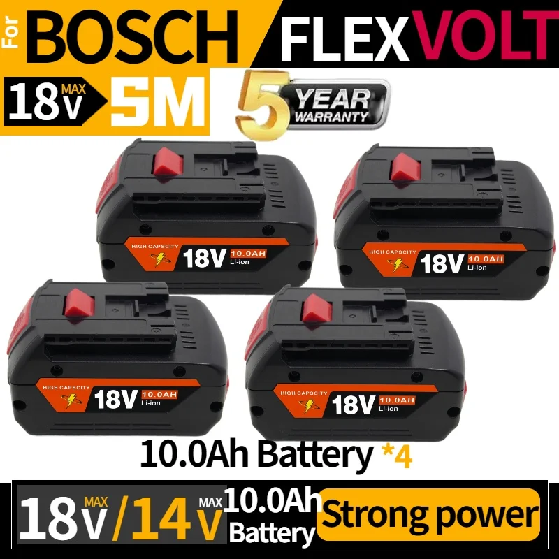 

For Bosch 18V professionalGBA GBH GSR GSBBAT618 BAT609 BAT620original 18V 10.0Ah battery tool to replace battery⚡