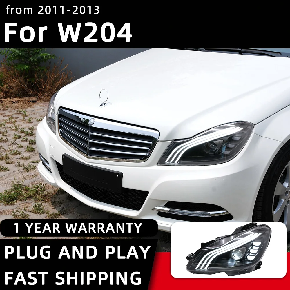 

Car Styling Headlights for Benz W204 LED Headlight 2011-2013 Head Lamp DRL Signal Hid Bi Xenon Signal Projector Lens Automotive