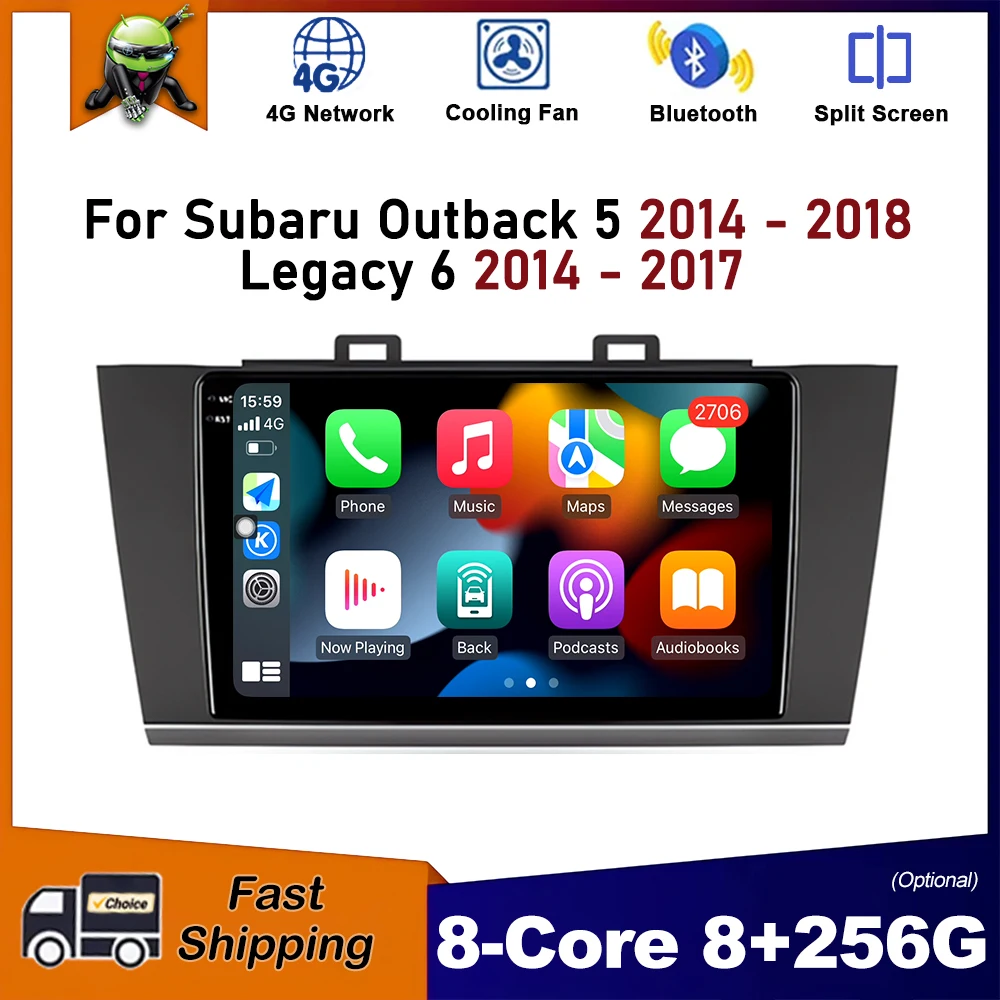 

Android OS Car Radio for Subaru Outback 5 2014 - 2018 Legacy 6 2014 - 2017 Multimedia Stereo Player GPS Navigation Carplay WiFi