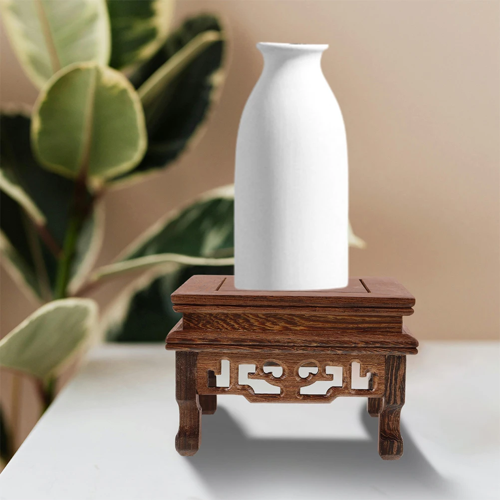 

1pcs Wood Base Solid Pedestal Stand for Indoor Plants Vase Flower Pot Holder Small Table Planters Wooden Riser