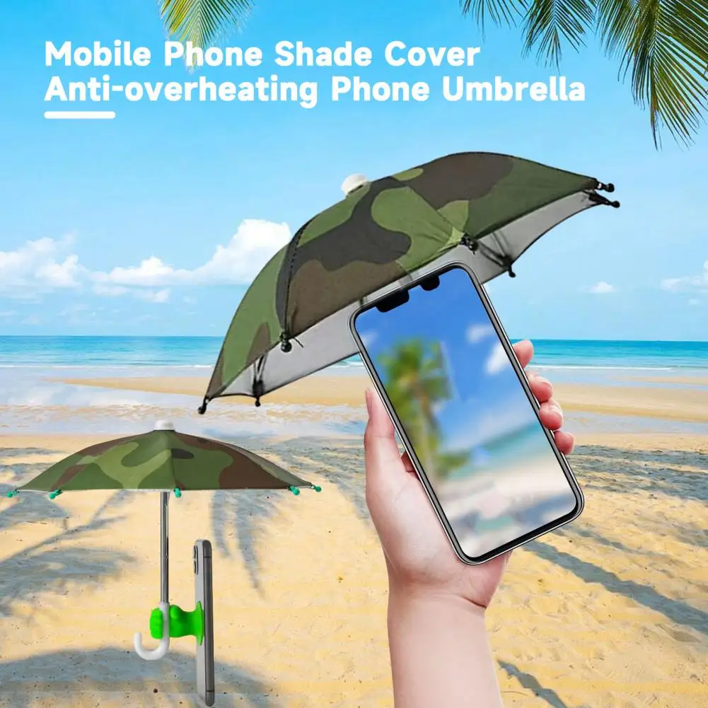 Universal Portable Mini Phone Umbrella Stand Outdoor Riding Waterproof Sunshade Phones Umbrella Bracket With Fist Suction Cup