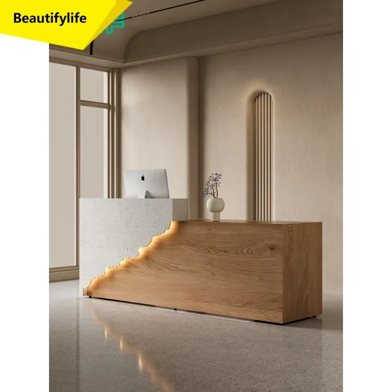 

Стойка ресепшн для офиса компании, из массива дерева, для отеля, касса для магазина одежды, бар