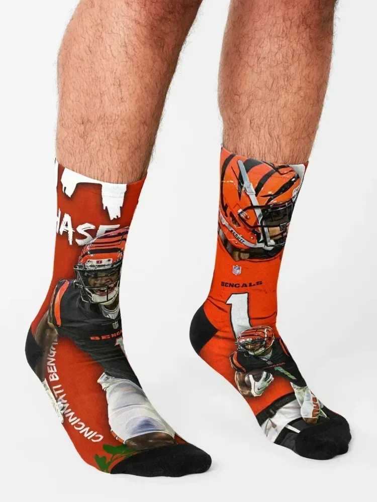 جوارب Ja'Marr Chase للأطفال للتنزه سيرًا على الأقدام هدية للرجال جوارب نسائية للرجال
