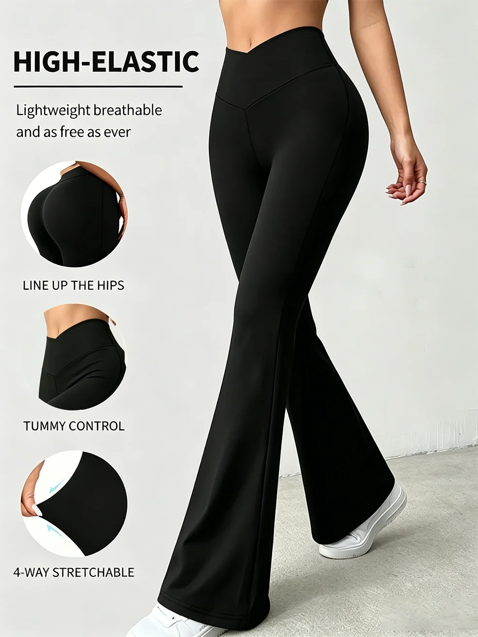 Ladies plus size high waist slim leggings clearance processing is suitable for yoga, fitness and daily wear soft and elastic.