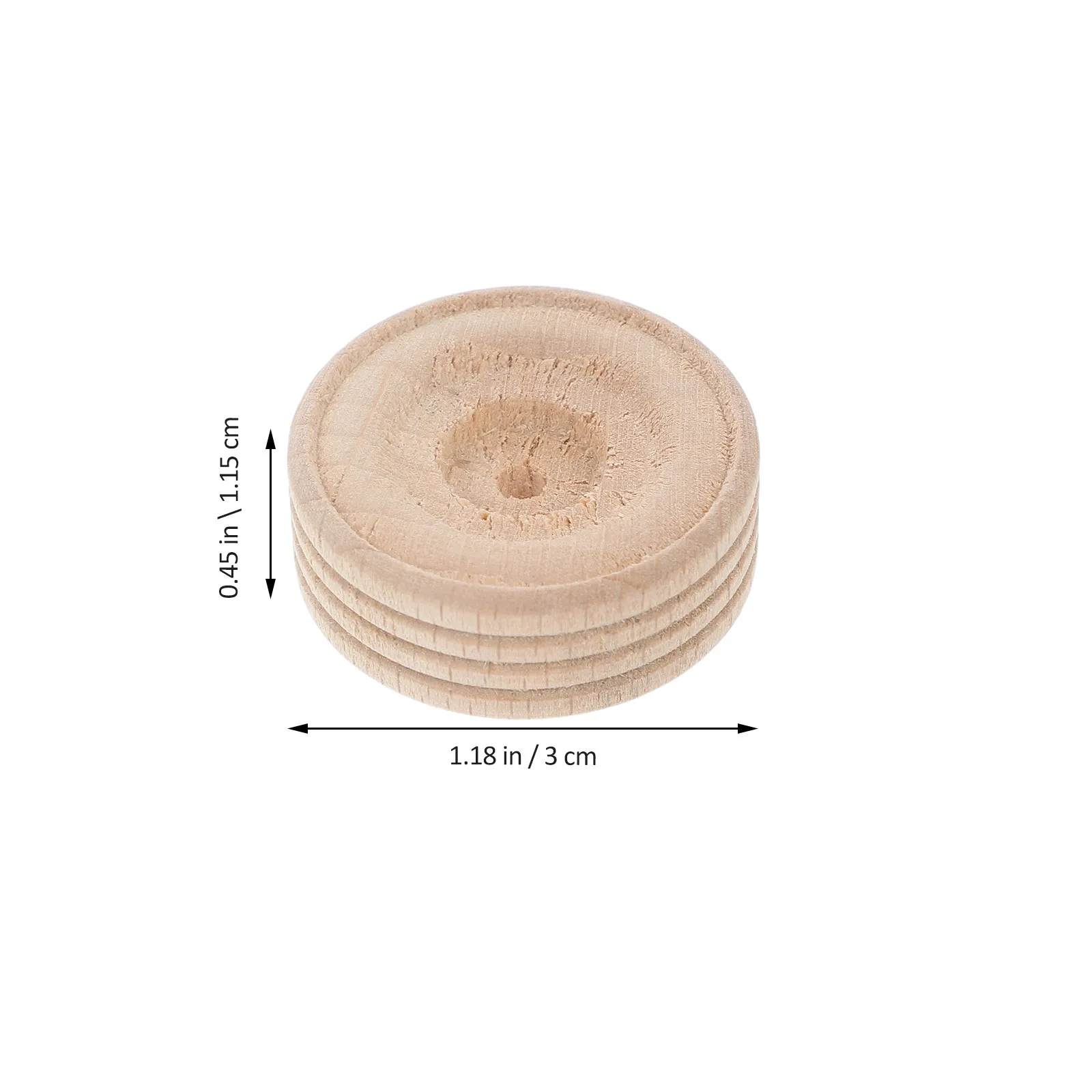50Pcs Wooden Wheels for Kids DIY Crafts Smooth Small Wheels Perfect for Learning Handmade Car Projects Creative Parts