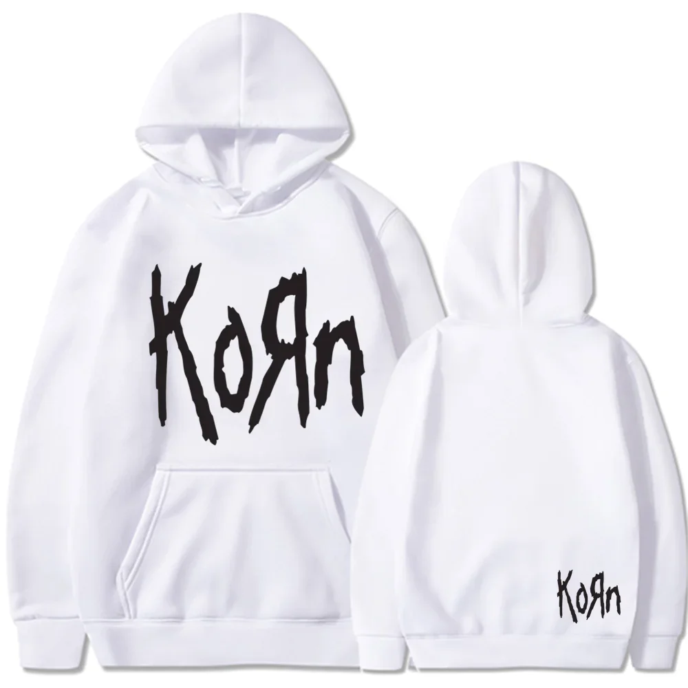 Korn Rock Band Letter Hoodie Men Women Hip Hop Harajuku Hoodies Leisure High Street Sweatshirt Autumn Winter Unisex Sweatshirts