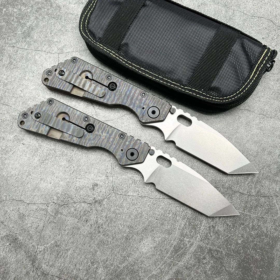 Strid SMF Titanium alloy folding knife 9CR18MOV steel outdoor Camping Hunting survival Tactical gear Combat Defense Pocket knife