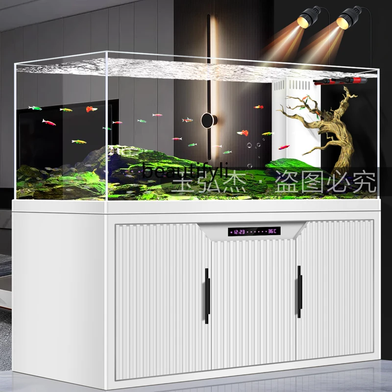 

Native Stream Tank Fish Tank Intelligent Change Water Super White Glass Bottom Filter Ecological Water Plants Aquarium